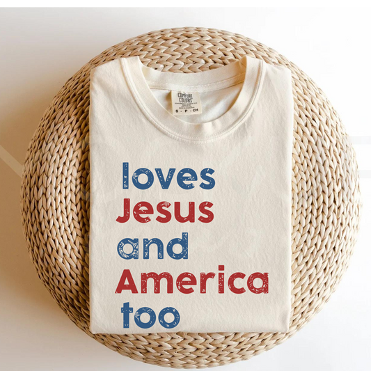 LOVES JESUS AND AMERICA TOO (WORDS ONLY)
