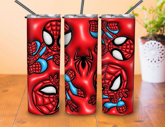 RED AND BLACK SPIDER 3D EFFECT TUMBLER