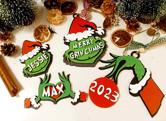 PRE ORDER: GRINCH HANDS ORNAMENTS