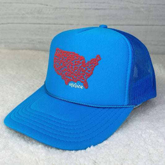 LEOPARD AMERICA BLUE HAT