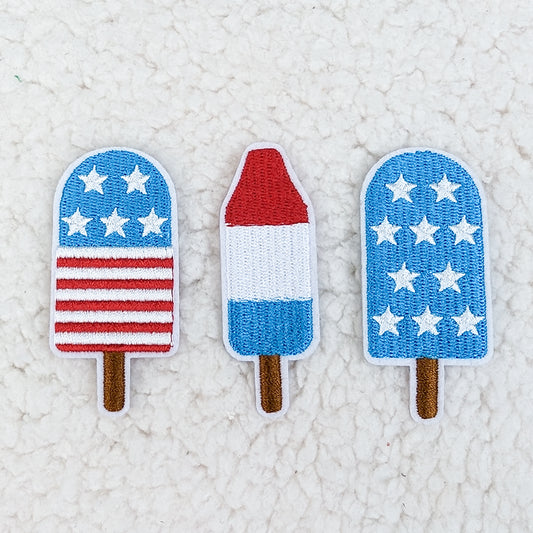 POPSICLE EMBROIDERED PATCH 3 PACK