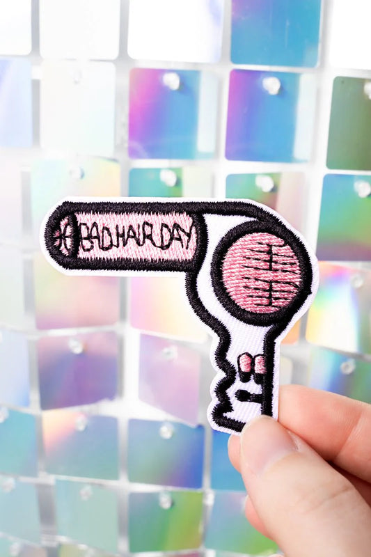 BLOW DRYER EMBROIDERED PATCH