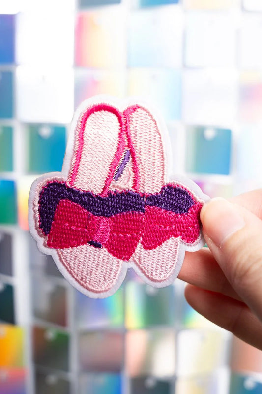 PINK SLIPPERS  EMBROIDERED PATCH