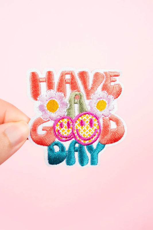 RETRO GOOD DAY  EMBROIDERED PATCH