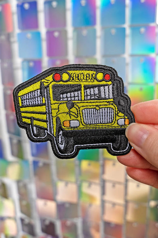 SCHOOL BUS EMBROIDERED PATCH