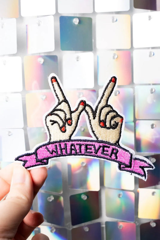 WHATEVER HANDS EMBROIDERED PATCH