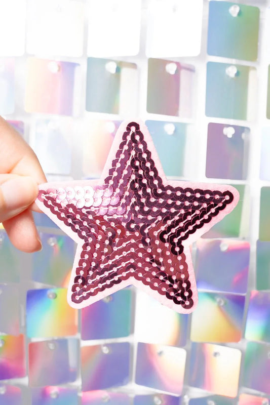 PINK STAR SEQUIN PATCH